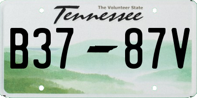 TN license plate B3787V