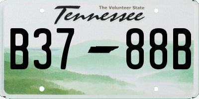 TN license plate B3788B