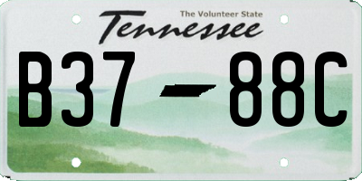 TN license plate B3788C