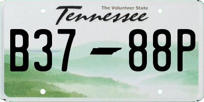 TN license plate B3788P