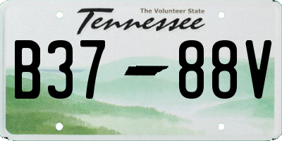 TN license plate B3788V