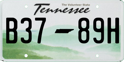 TN license plate B3789H