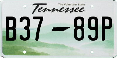 TN license plate B3789P