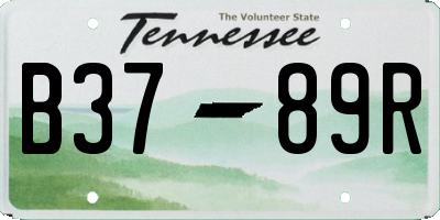 TN license plate B3789R