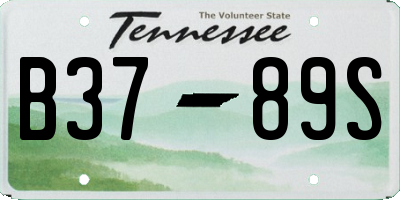 TN license plate B3789S