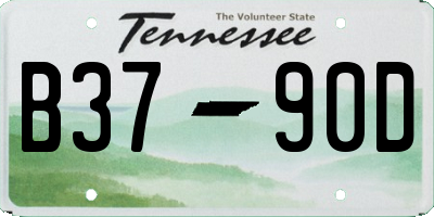 TN license plate B3790D