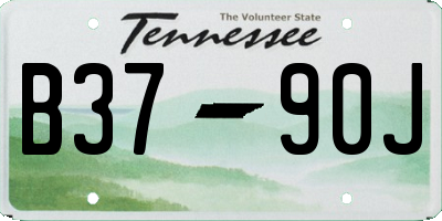 TN license plate B3790J