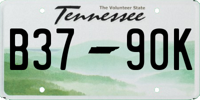 TN license plate B3790K