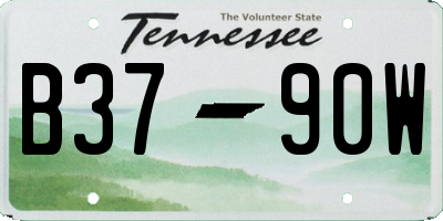 TN license plate B3790W