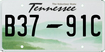 TN license plate B3791C