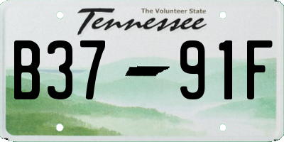 TN license plate B3791F