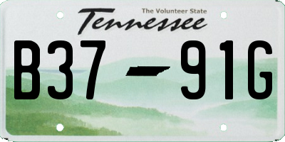 TN license plate B3791G