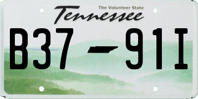 TN license plate B3791I
