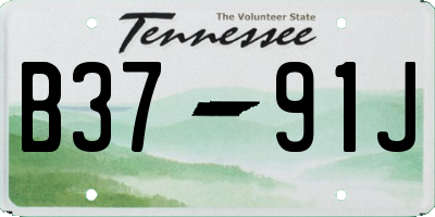 TN license plate B3791J