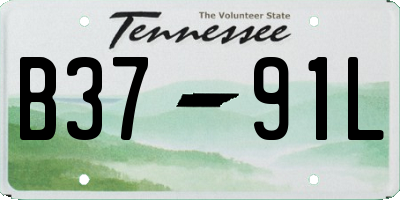 TN license plate B3791L