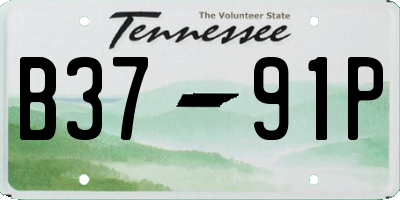 TN license plate B3791P