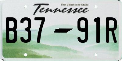 TN license plate B3791R