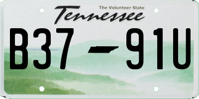 TN license plate B3791U