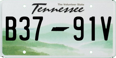 TN license plate B3791V