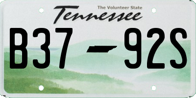 TN license plate B3792S