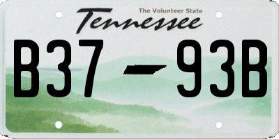 TN license plate B3793B