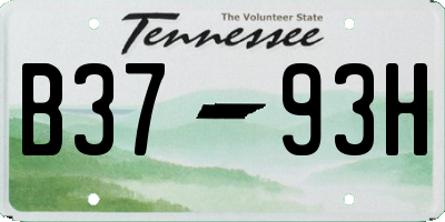 TN license plate B3793H