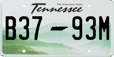 TN license plate B3793M