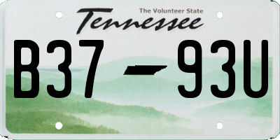 TN license plate B3793U