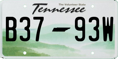 TN license plate B3793W