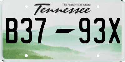 TN license plate B3793X