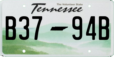 TN license plate B3794B
