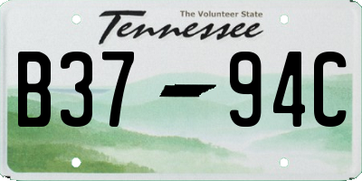 TN license plate B3794C