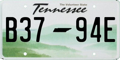 TN license plate B3794E