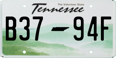 TN license plate B3794F