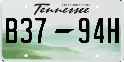 TN license plate B3794H