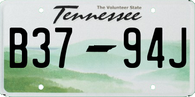TN license plate B3794J
