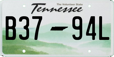 TN license plate B3794L