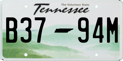 TN license plate B3794M