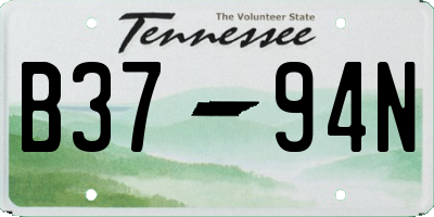 TN license plate B3794N
