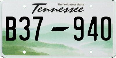 TN license plate B3794O