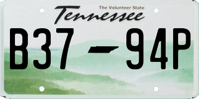 TN license plate B3794P