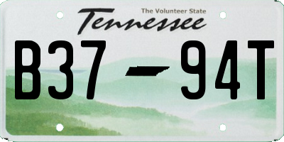 TN license plate B3794T