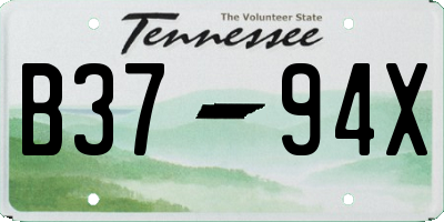 TN license plate B3794X