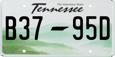TN license plate B3795D
