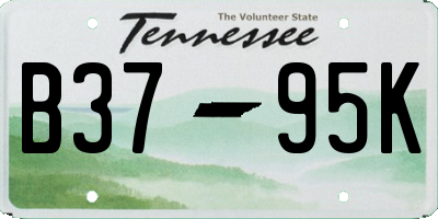 TN license plate B3795K