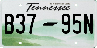 TN license plate B3795N