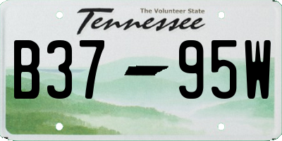 TN license plate B3795W