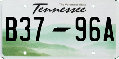 TN license plate B3796A