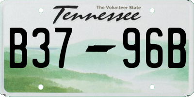 TN license plate B3796B
