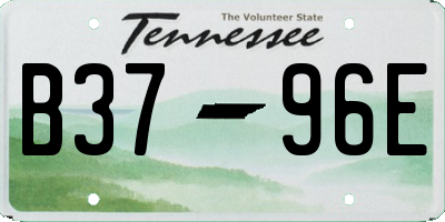 TN license plate B3796E